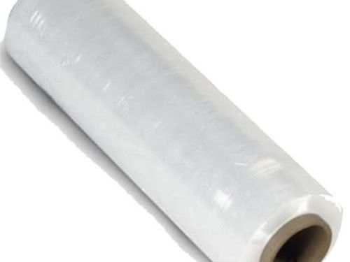 Click Here To Enlarge This Photo Of Clear Hand Wrapping Film – 34 Micron - Heavy Duty - Flush Core (price per box of 6 rolls)