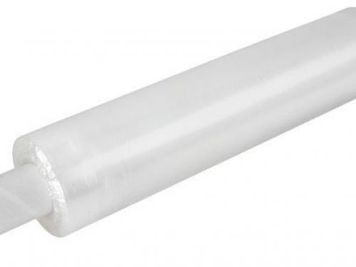 Click Here To Enlarge This Photo Of Clear Hand Wrapping film –  14 Micron - Extended Core (price per box of 6 rolls)